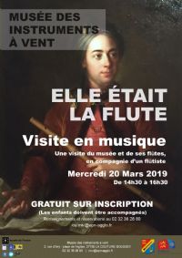 Elle était La flûte. Le mercredi 20 mars 2019 à La Couture-Boussey. Eure.  14H30